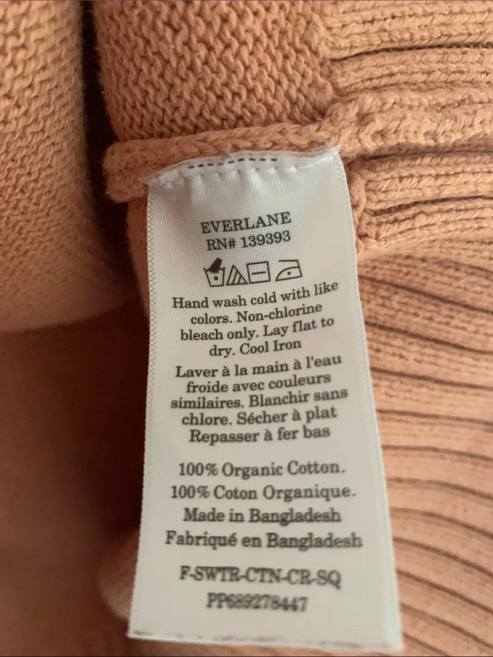Everlane The Boxy Sweater In Everyday Cotton Blush Pink Size Small